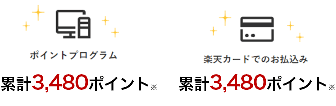 10年間継続した場合の累計ポイント例